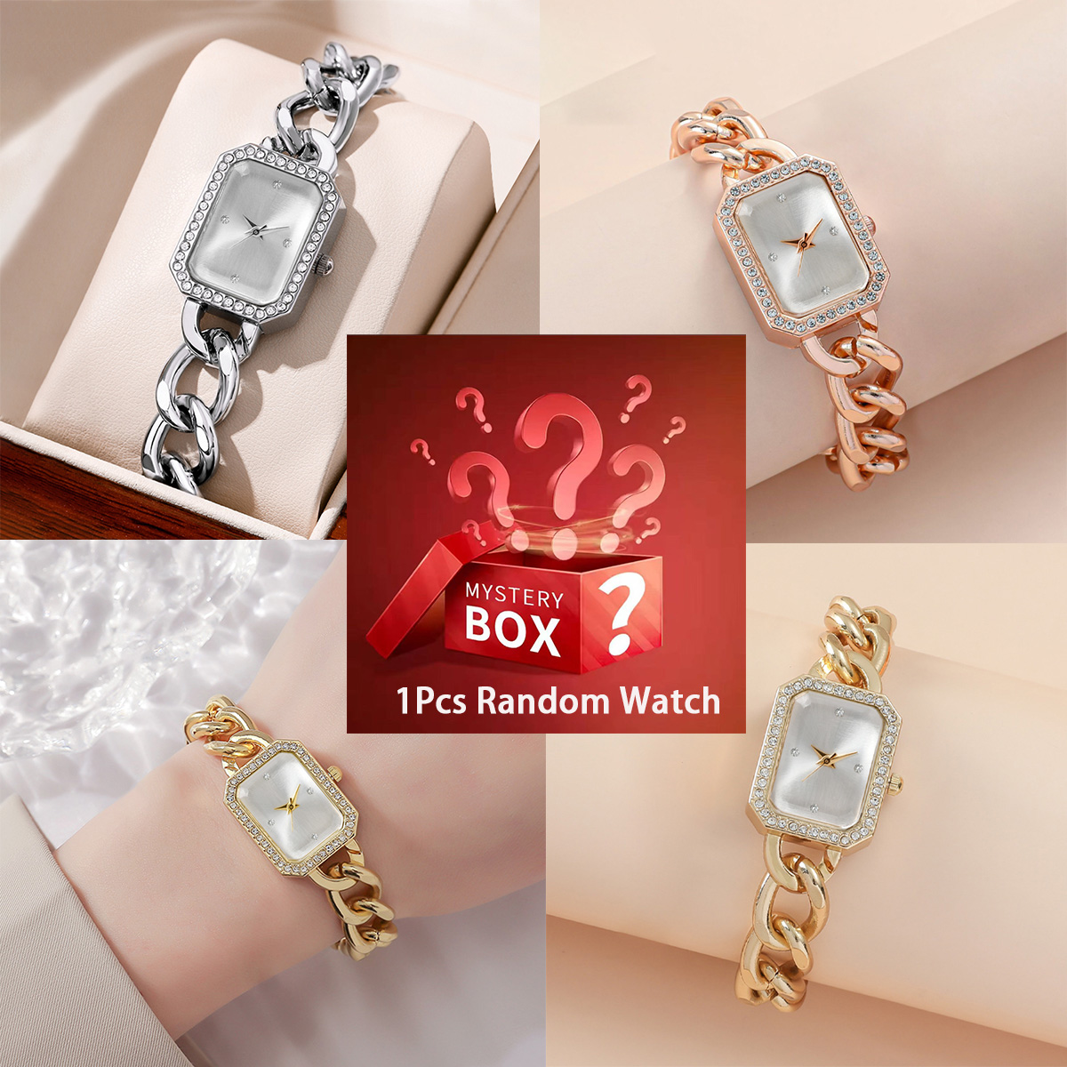Luxury Watch Quartz - Mystery box contains 1randomcolor watch quartz