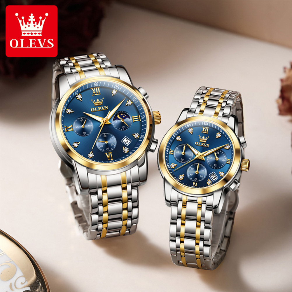 Luxury Watch Gift For Her - OLEVS 2858 Luxury Brand Quartz Couple