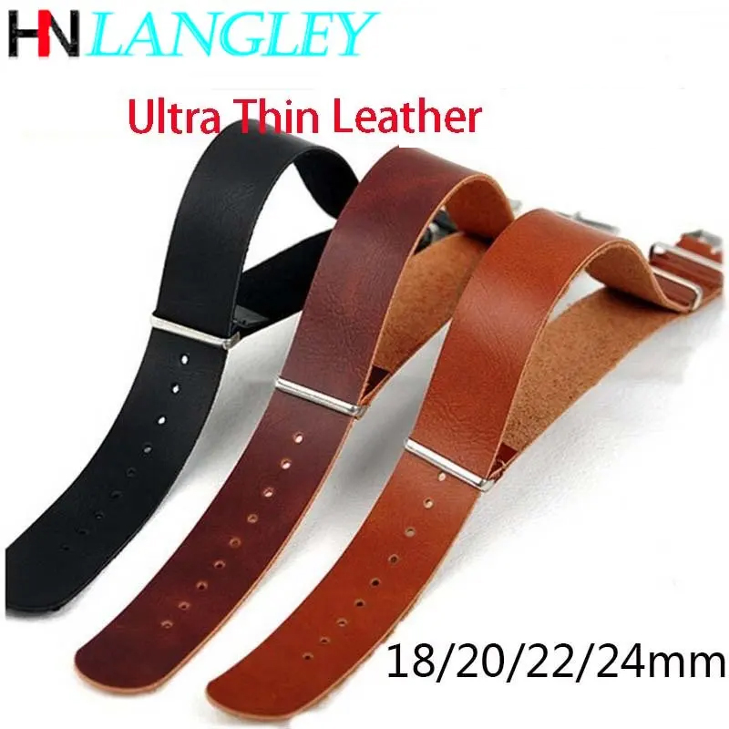 Dress Watch Ultra Thin - Ultra Thin Leather Watch Band Strap