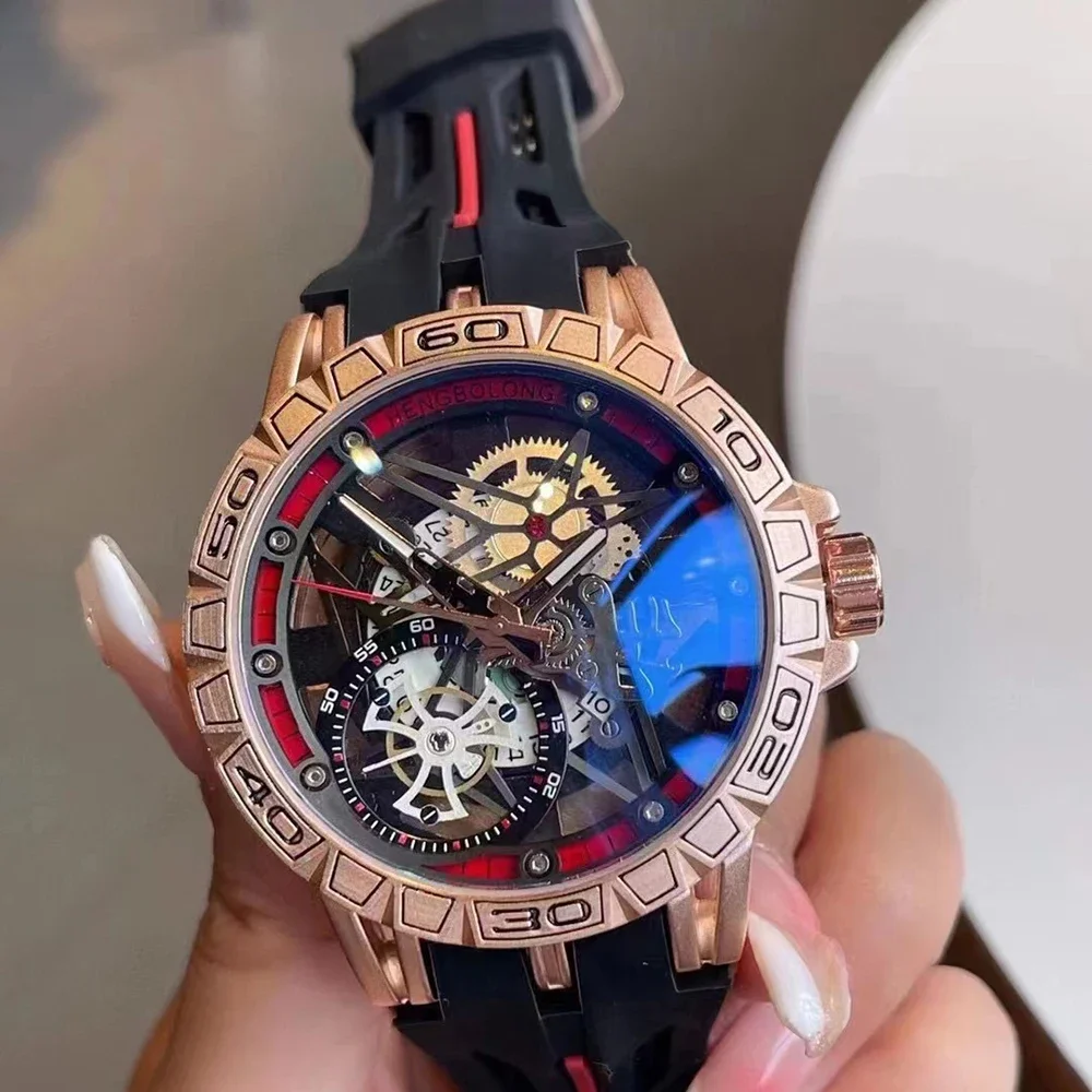 Luxury Watch Rubber Strap - 3D Quartz Watches Men Luxury Creative