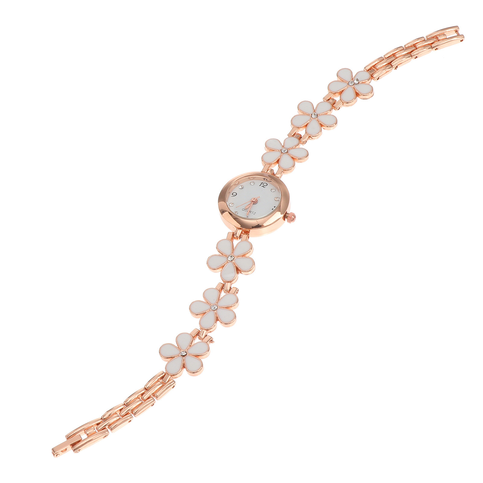 Luxury Watch Quartz - Elegant Crystal Quartz Bracelet Watch for