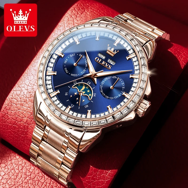 Compass Watch Luxury - OLEVS 6695 NEW Men's Watches Full