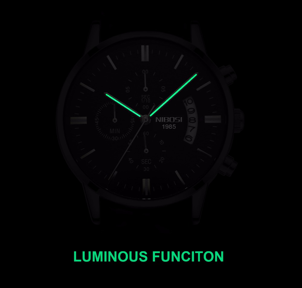 NIBOSI Stainless Steel Black Q - Luxury Watch Top 10 review and price