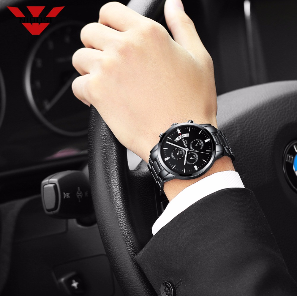 NIBOSI Stainless Steel Black Q - Luxury Watch Top 10 review and price