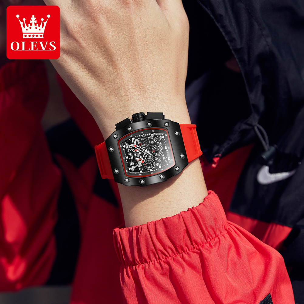 OLEVS 3608 Chronograph Quartz  - Luxury Watch Rubber Strap review and price