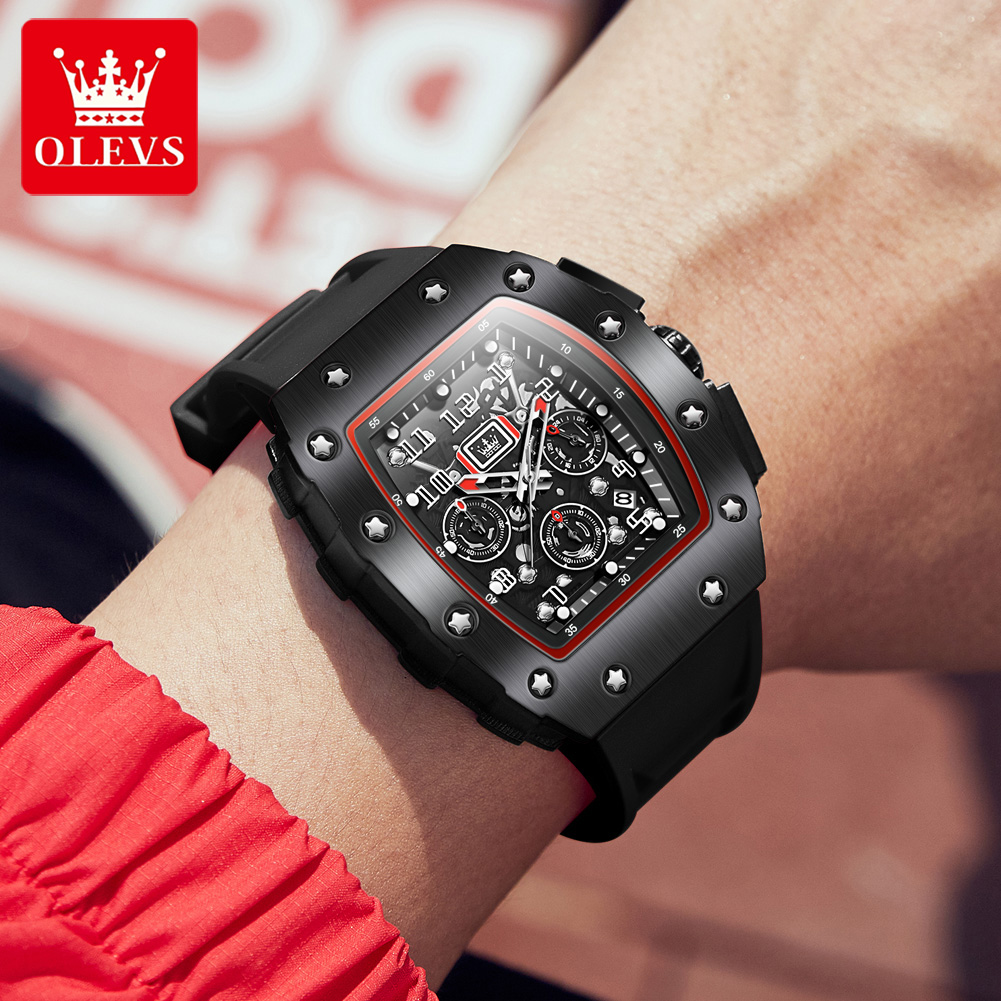 OLEVS 3608 Chronograph Quartz  - Luxury Watch Rubber Strap review and price