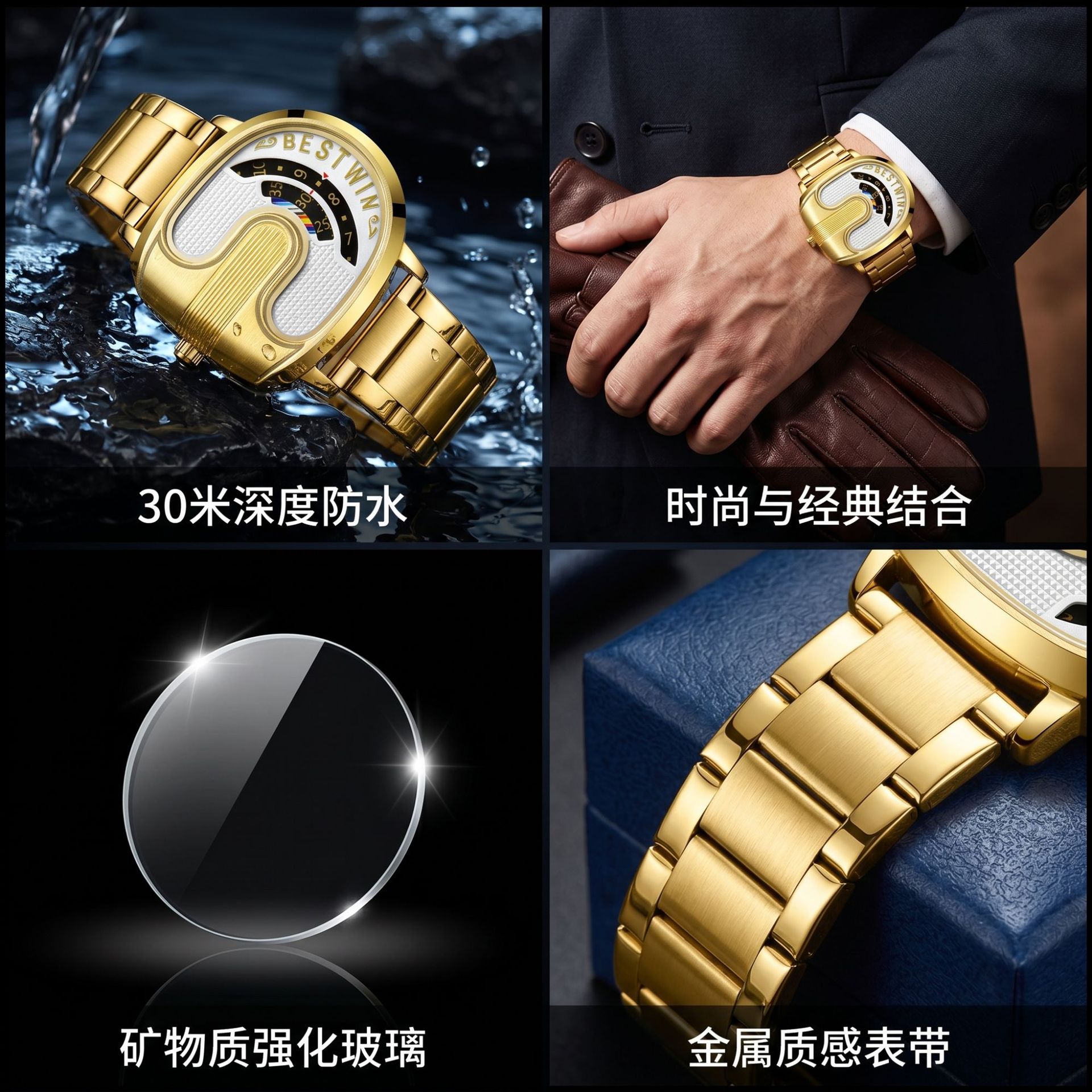 Gold Top Brand Luxury Men Watc - Luxury Watch Brand review and price