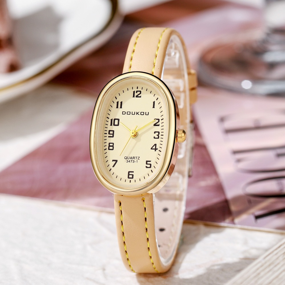 Luxury Oval Dial Women Watches - Luxury Watch Leather Strap review and price