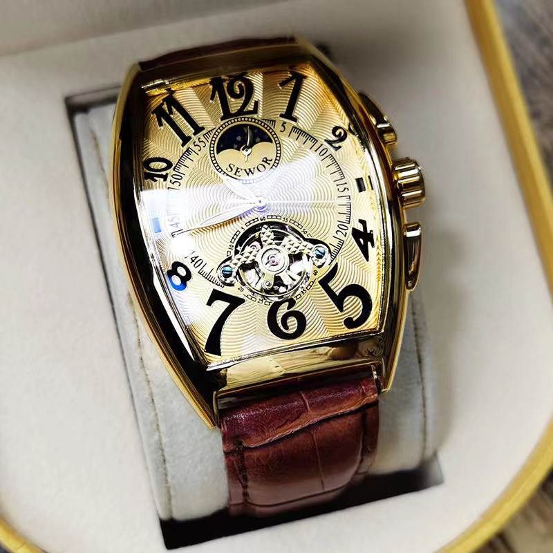 SEWOR Mechanical Watch Men Gol - Seiko Watch Presage review and price