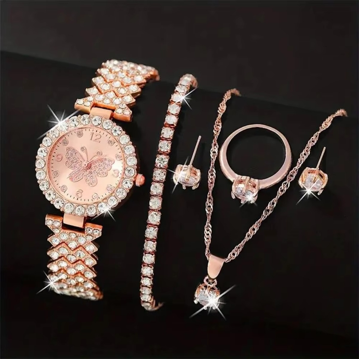 6PCS/Set Luxury Rhinestone But - Luxury Watch Gift Box review and price