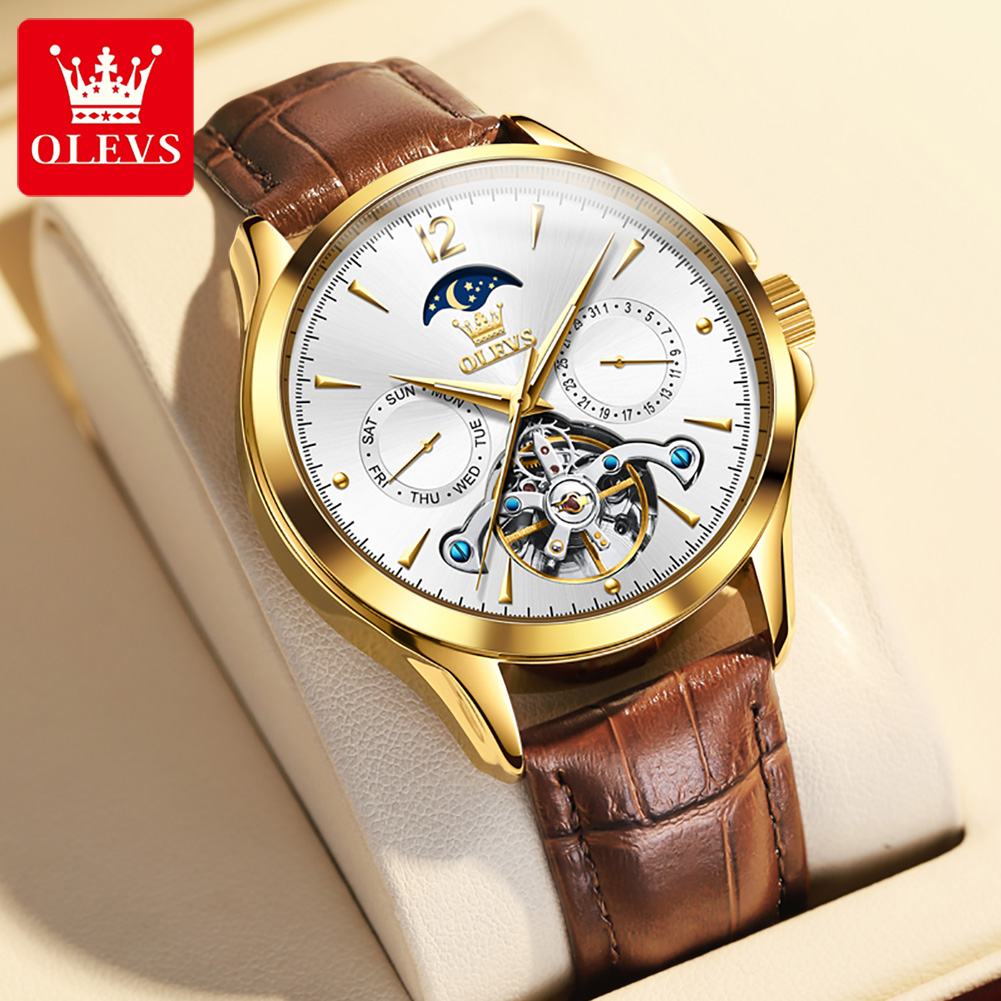 OLEVS 6663 Mens Watch Original - Tourbillon Movement Watch review and price