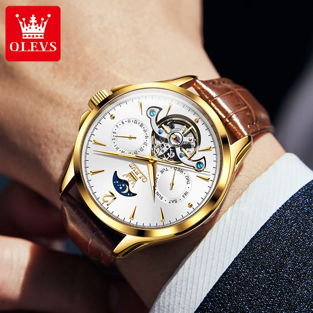 OLEVS 6663 Mens Watch Original - Tourbillon Movement Watch review and price