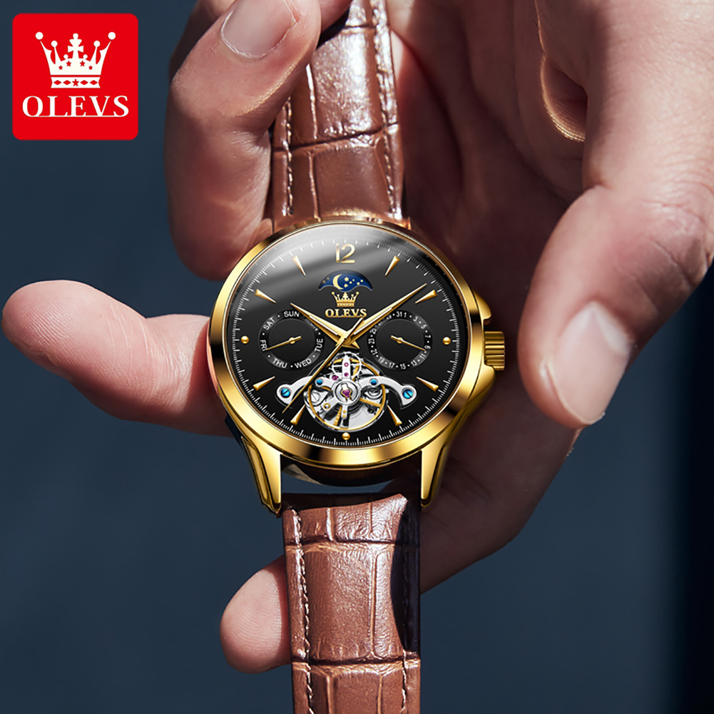 OLEVS 6663 Mens Watch Original - Tourbillon Movement Watch review and price