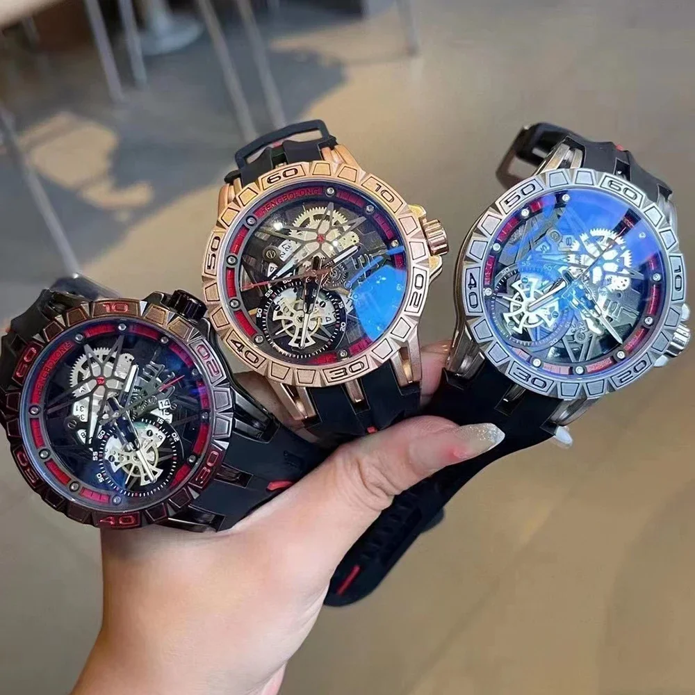 3D Quartz Watches Men Luxury C - Luxury Watch Rubber Strap review and price