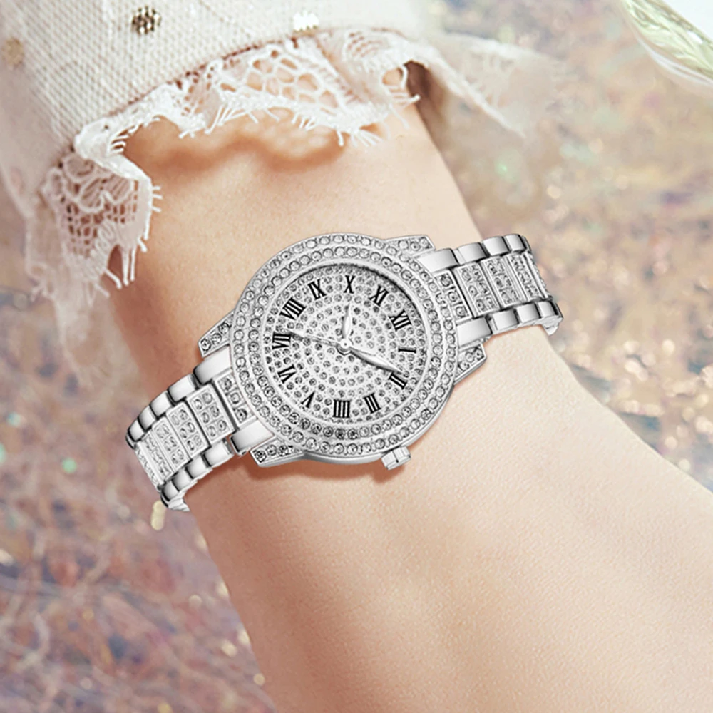 3PCS Silver Alloy Strap Women' - Luxury Watch Gift For Her review and price