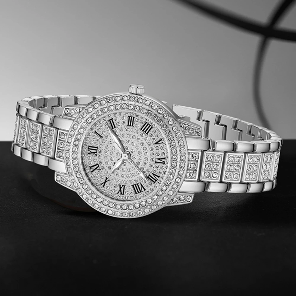 3PCS Silver Alloy Strap Women' - Luxury Watch Gift For Her review and price