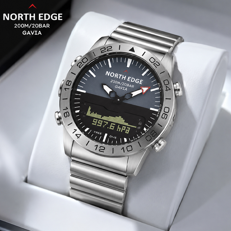 NORTH EDGE Men Dive Sports Dig - Compass Watch Luxury review and price