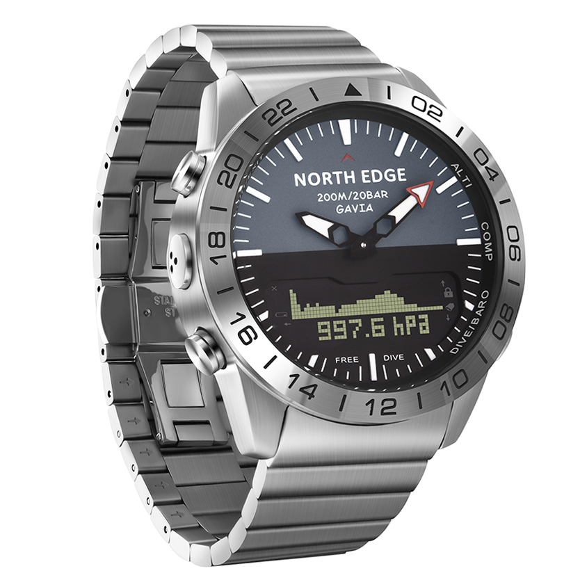 NORTH EDGE Men Dive Sports Dig - Compass Watch Luxury review and price
