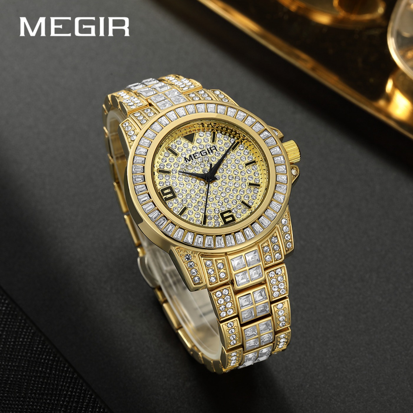 MEGIR Luxury Diamond Watches U - Luxury Watch For Men review and price