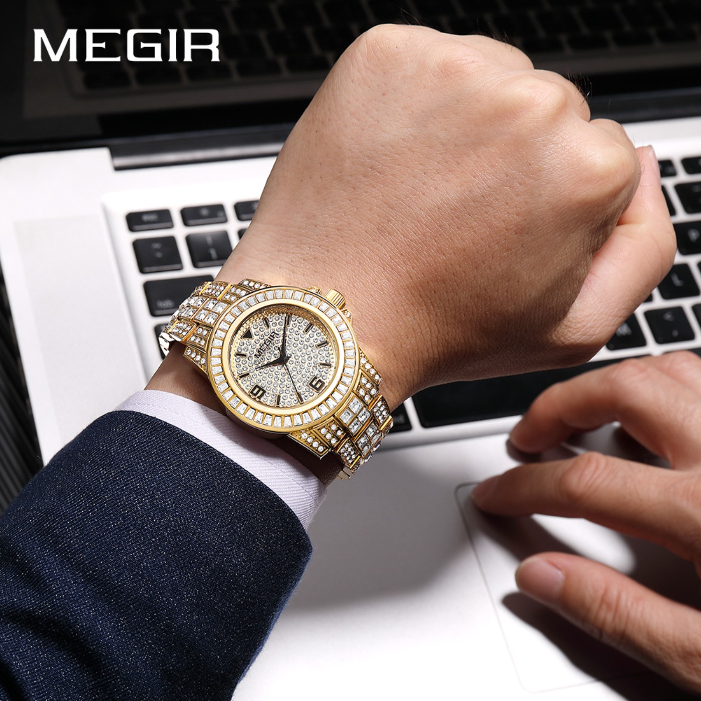 MEGIR Luxury Diamond Watches U - Luxury Watch For Men review and price