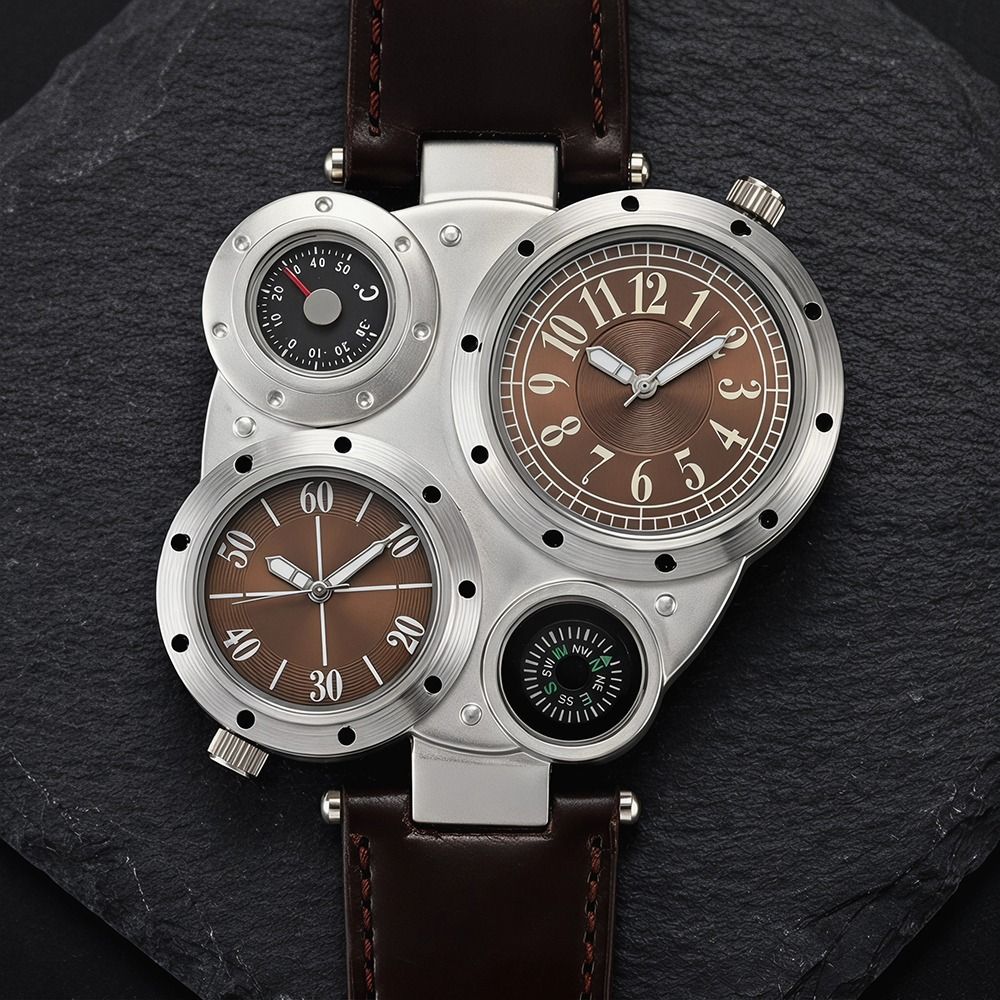 Luxury PU Leather Strap Big Fa - Compass Watch Luxury review and price
