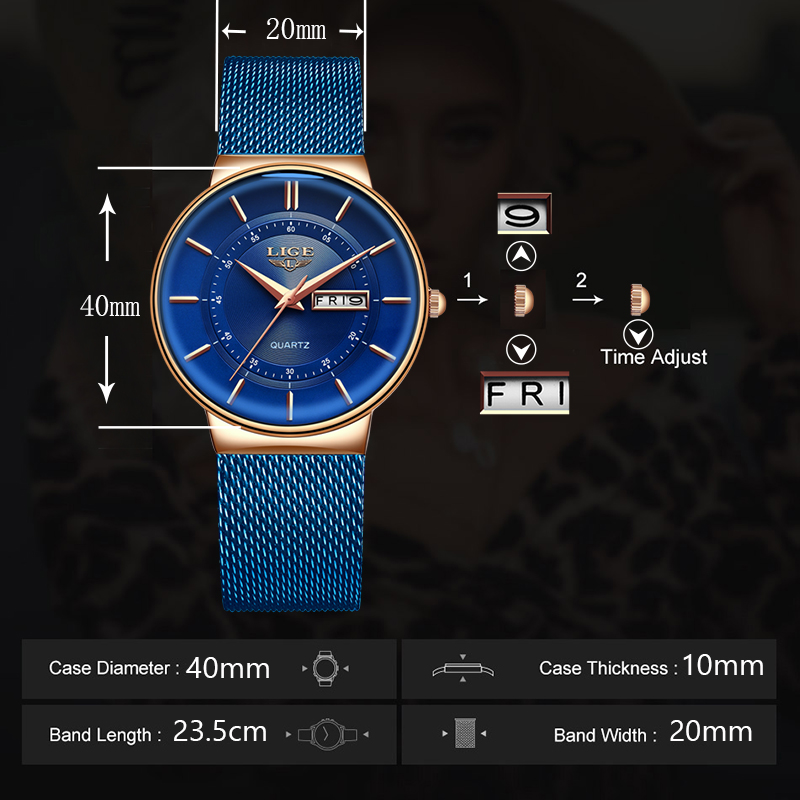Women Watches LIGE Top Brand L - Luxury Watch Top 10 review and price