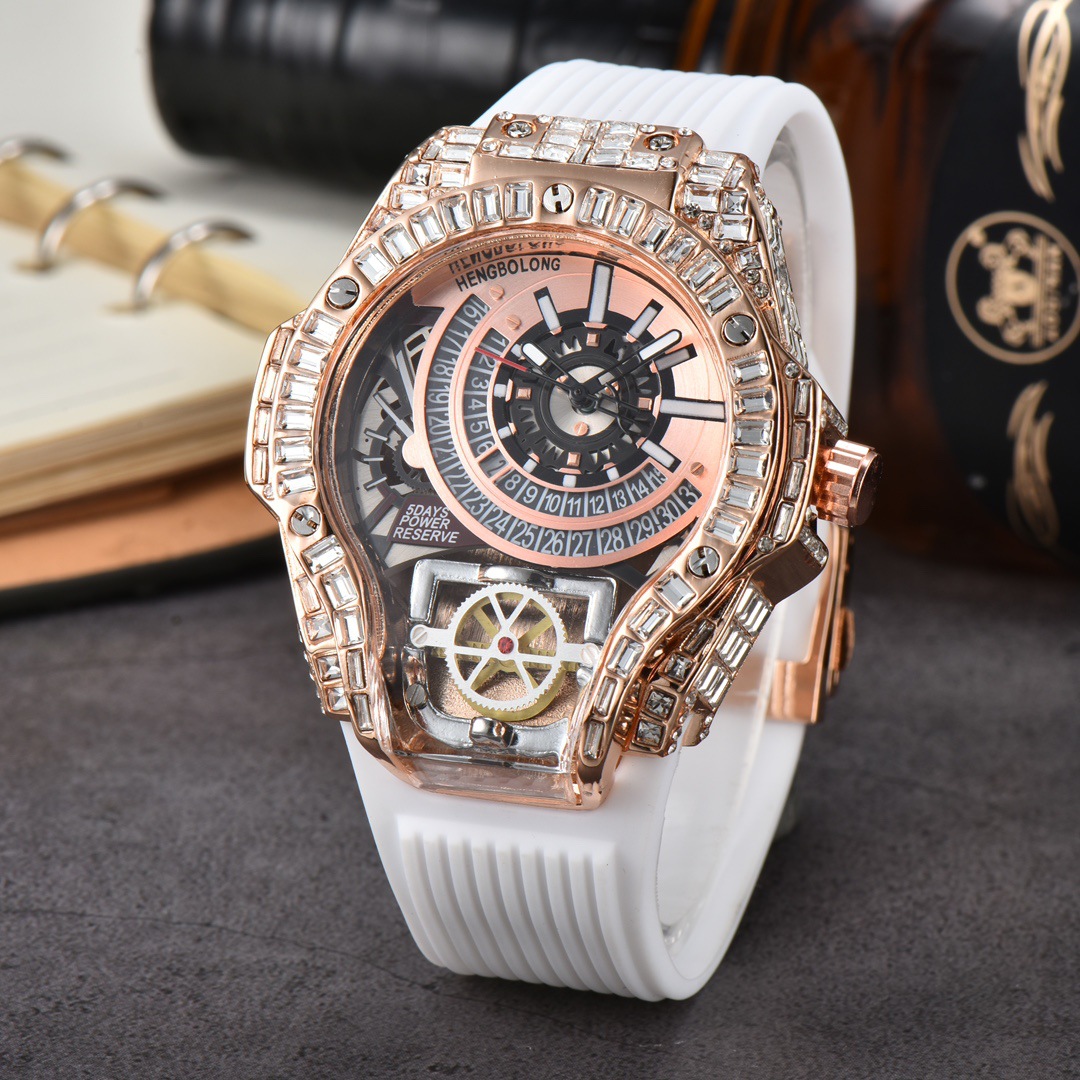 Full diamond Case Business Lux - Luxury Watch Rubber Strap review and price