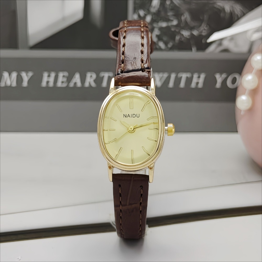 Fashion Brand Women Oval Dial  - Luxury Watch Leather Strap review and price