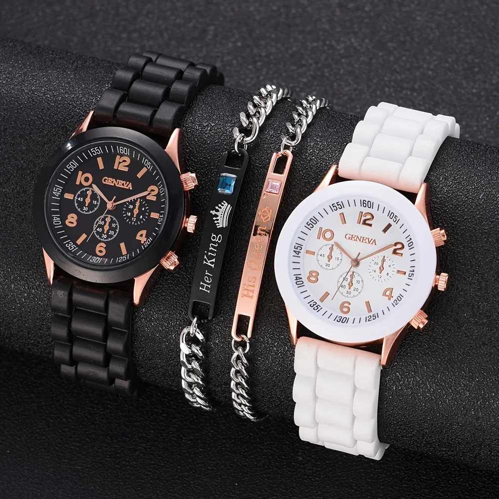 2Pcs Luxury Women's Watch Set  - Luxury Watch Rubber Strap review and price