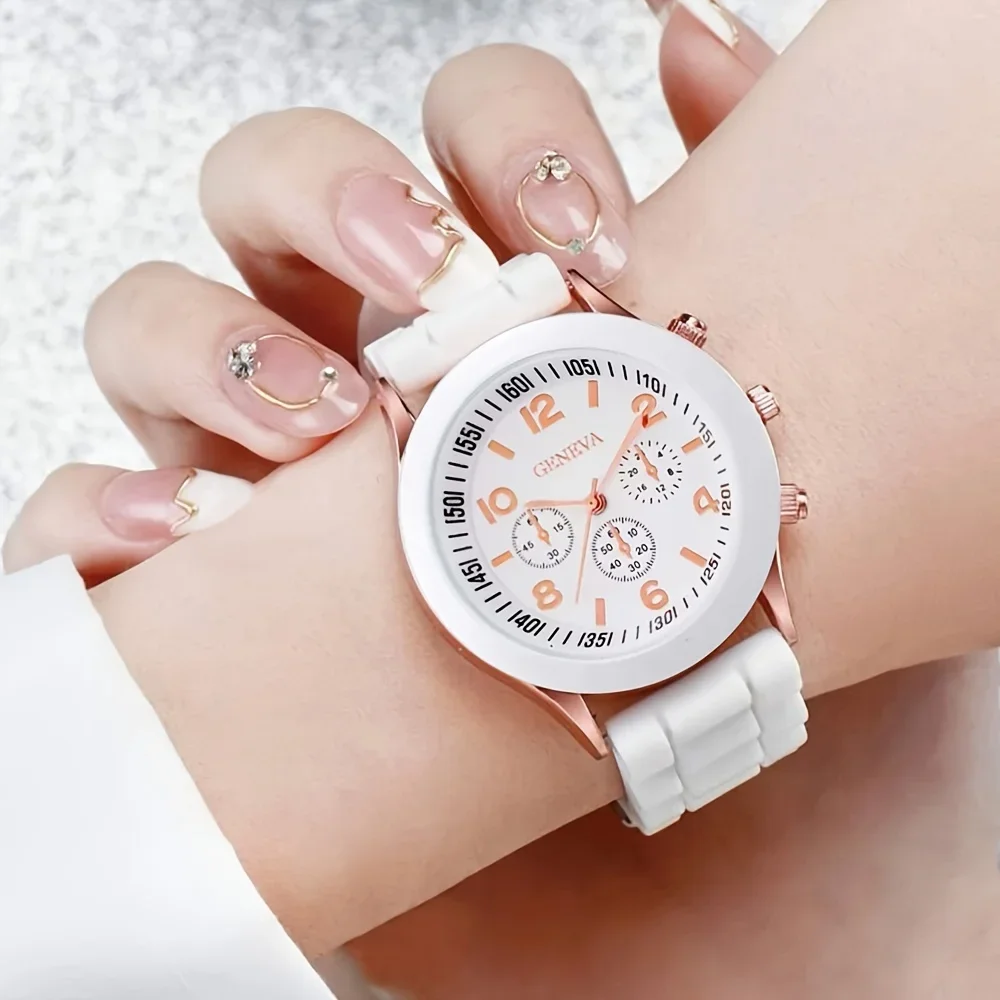 2Pcs Luxury Women's Watch Set  - Luxury Watch Rubber Strap review and price