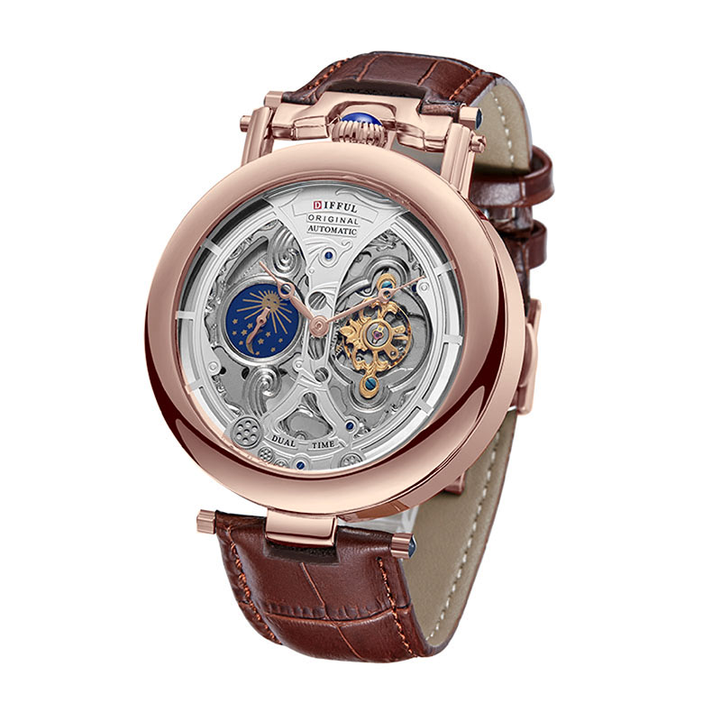 DIFFUL Luxury Big Skeleton Dia - Tourbillon Movement Watch review and price