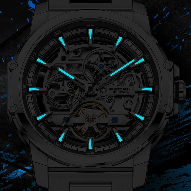 ABORNI 9039 Unique Design Skel - Tourbillon Movement Watch review and price