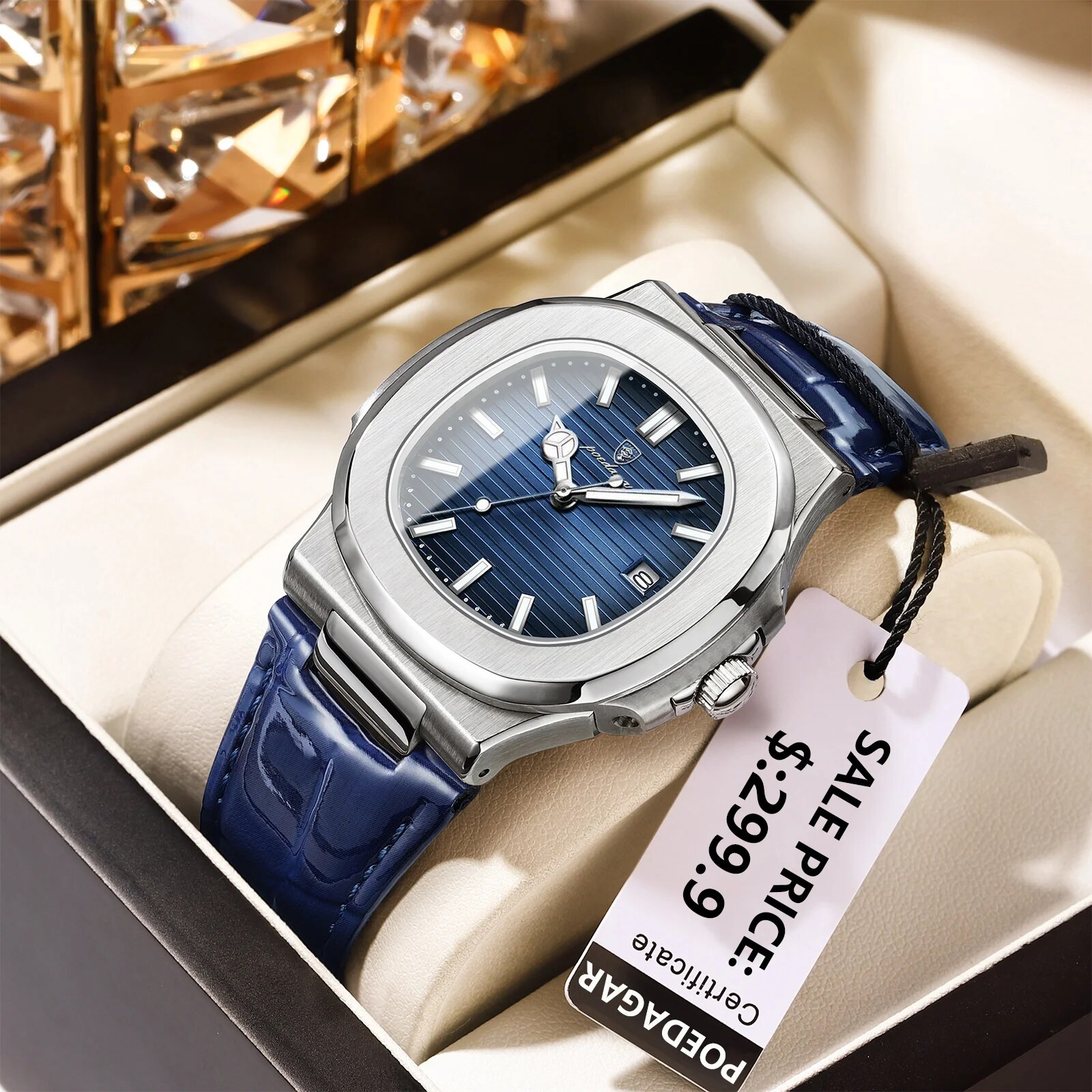 POEDAGAR Top Luxury Square Man - Luxury Watch Top 10 review and price