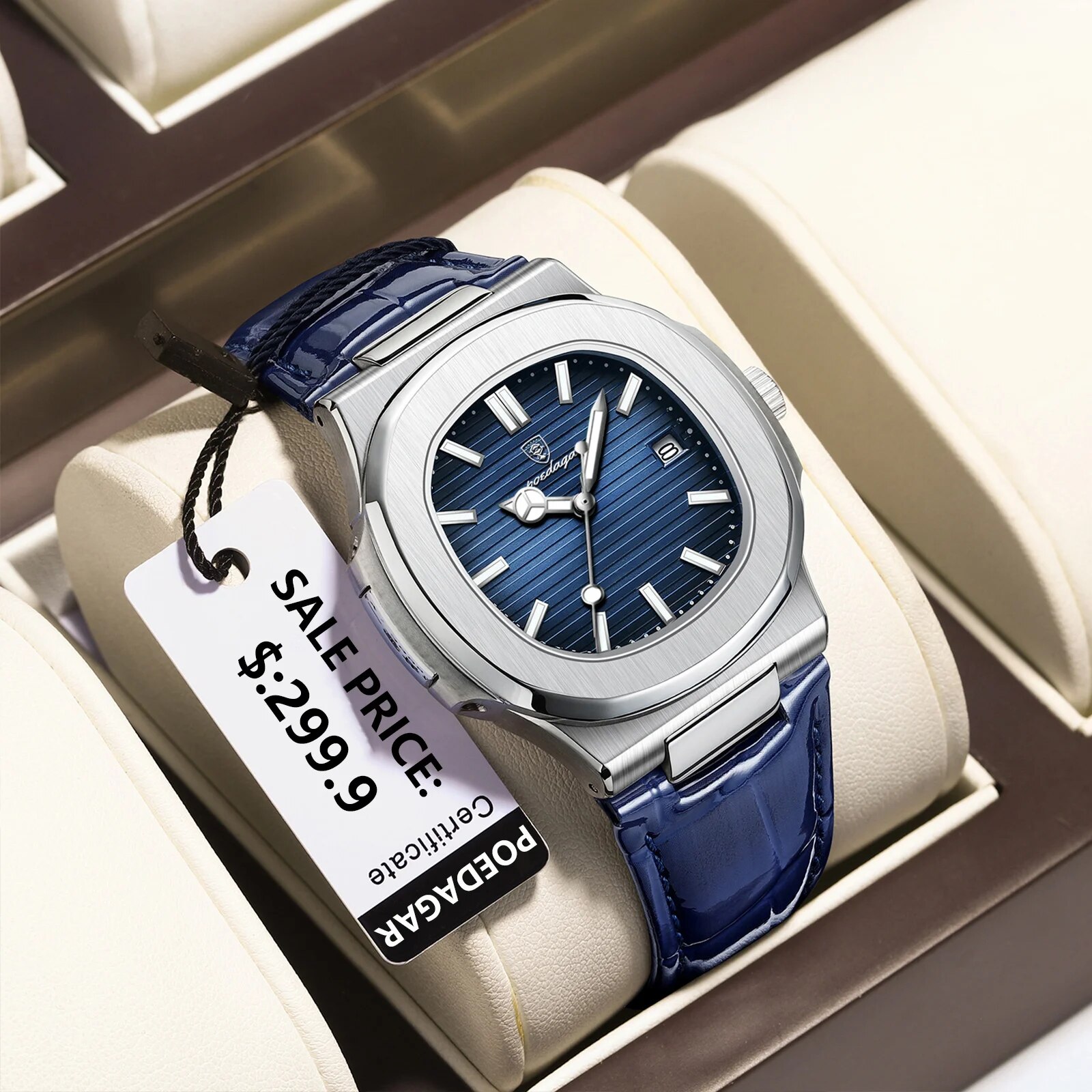POEDAGAR Top Luxury Square Man - Luxury Watch Top 10 review and price