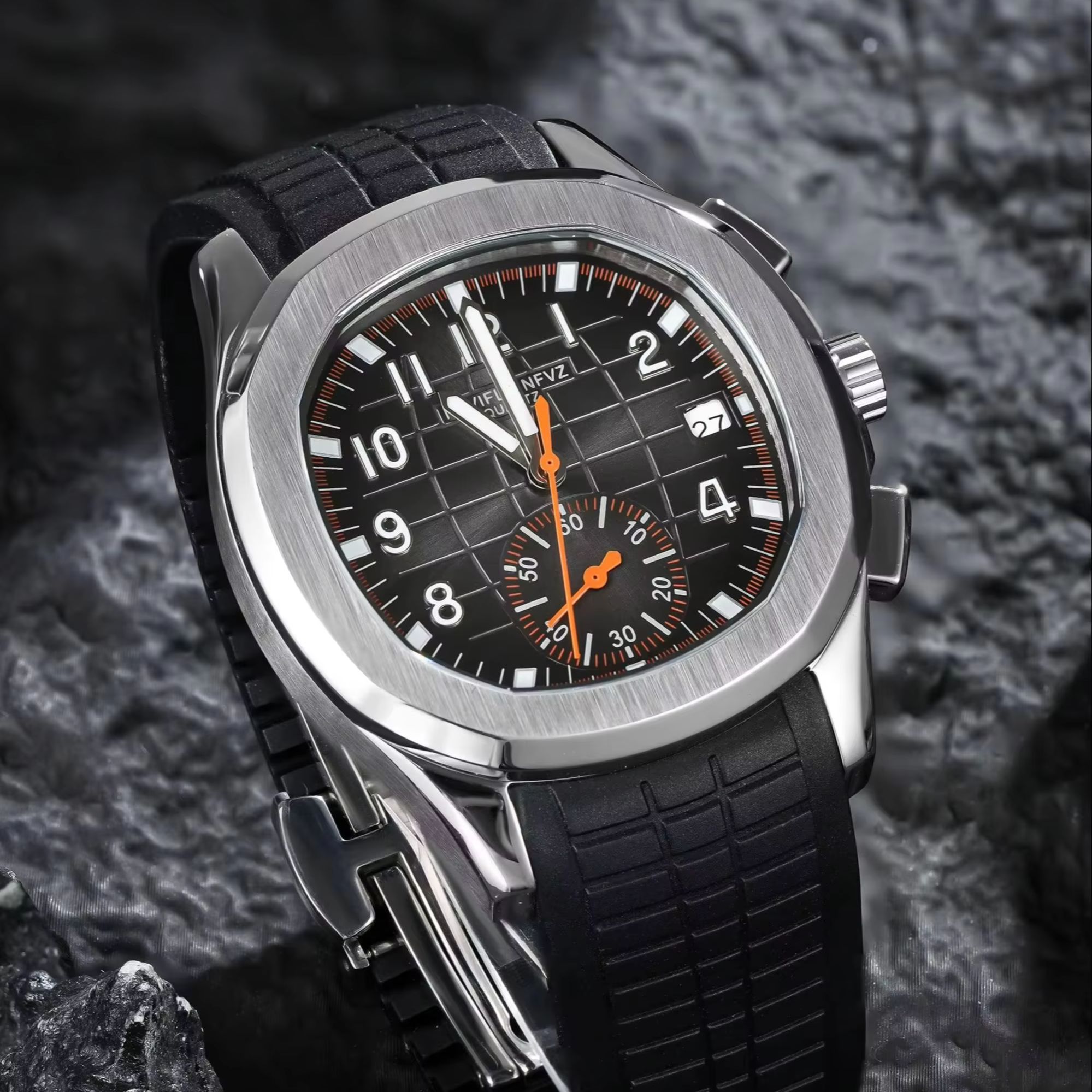 40MM Men's Luxury Watch NAVIFL - Luxury Watch Rubber Strap review and price