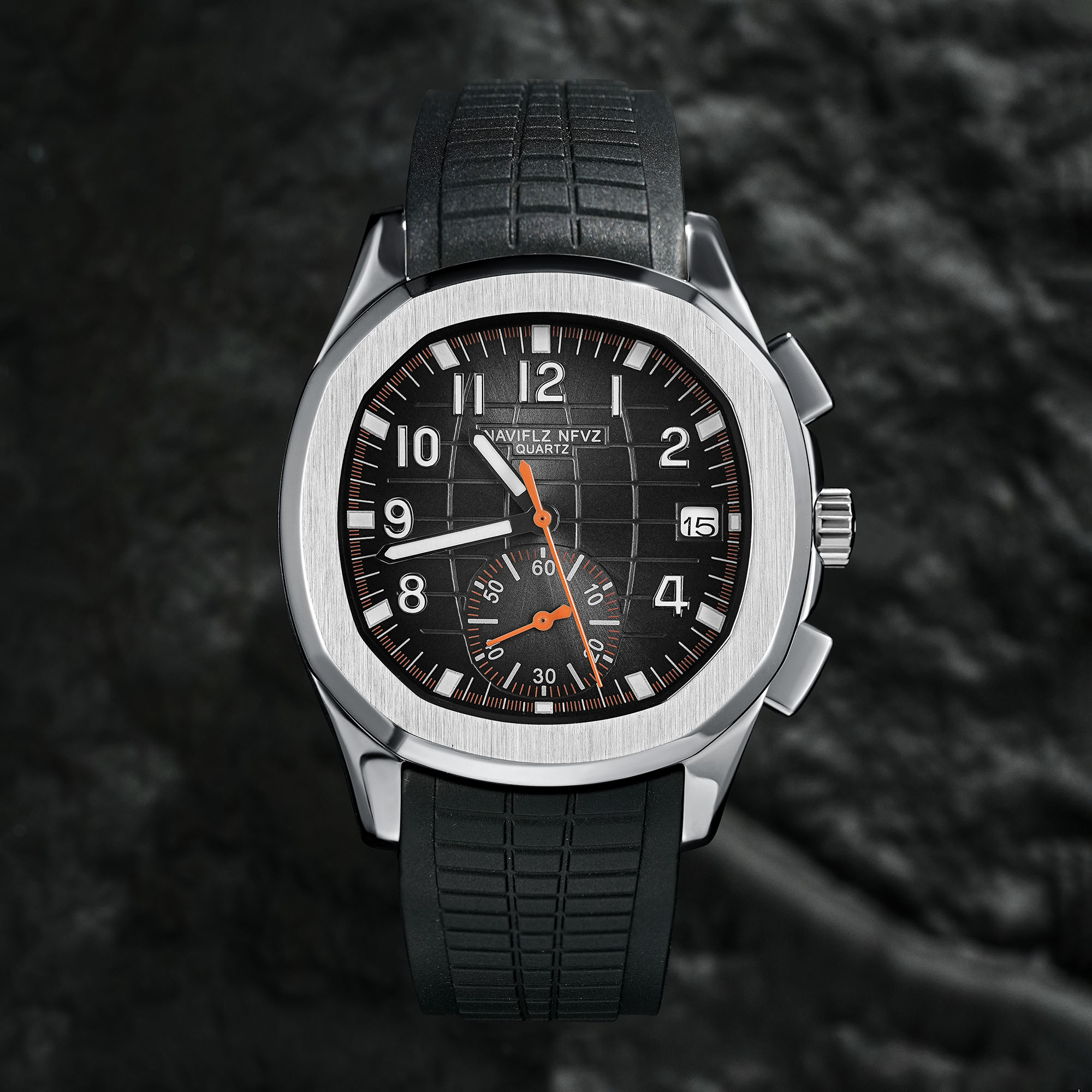 40MM Men's Luxury Watch NAVIFL - Luxury Watch Rubber Strap review and price