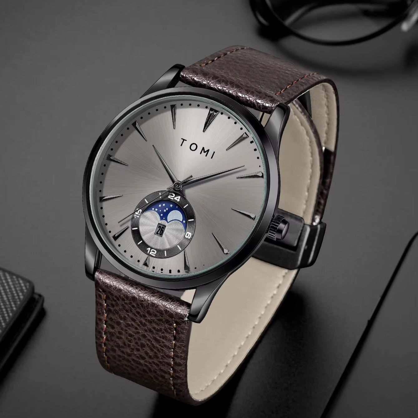 TOMI 2Pcs Men's Watch Gift Set - Luxury Watch Quartz review and price