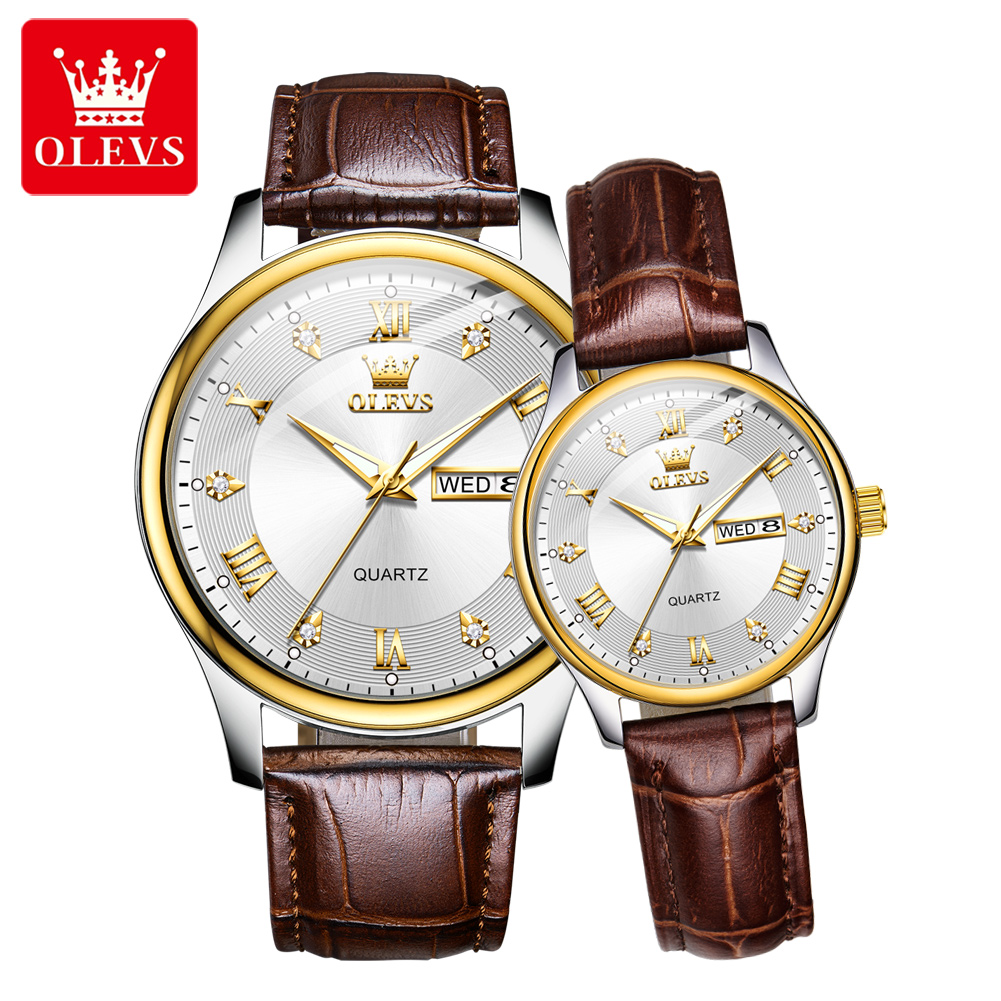 OLEVS Couple Watch Luxury Bran - Luxury Watch Gift For Her review and price
