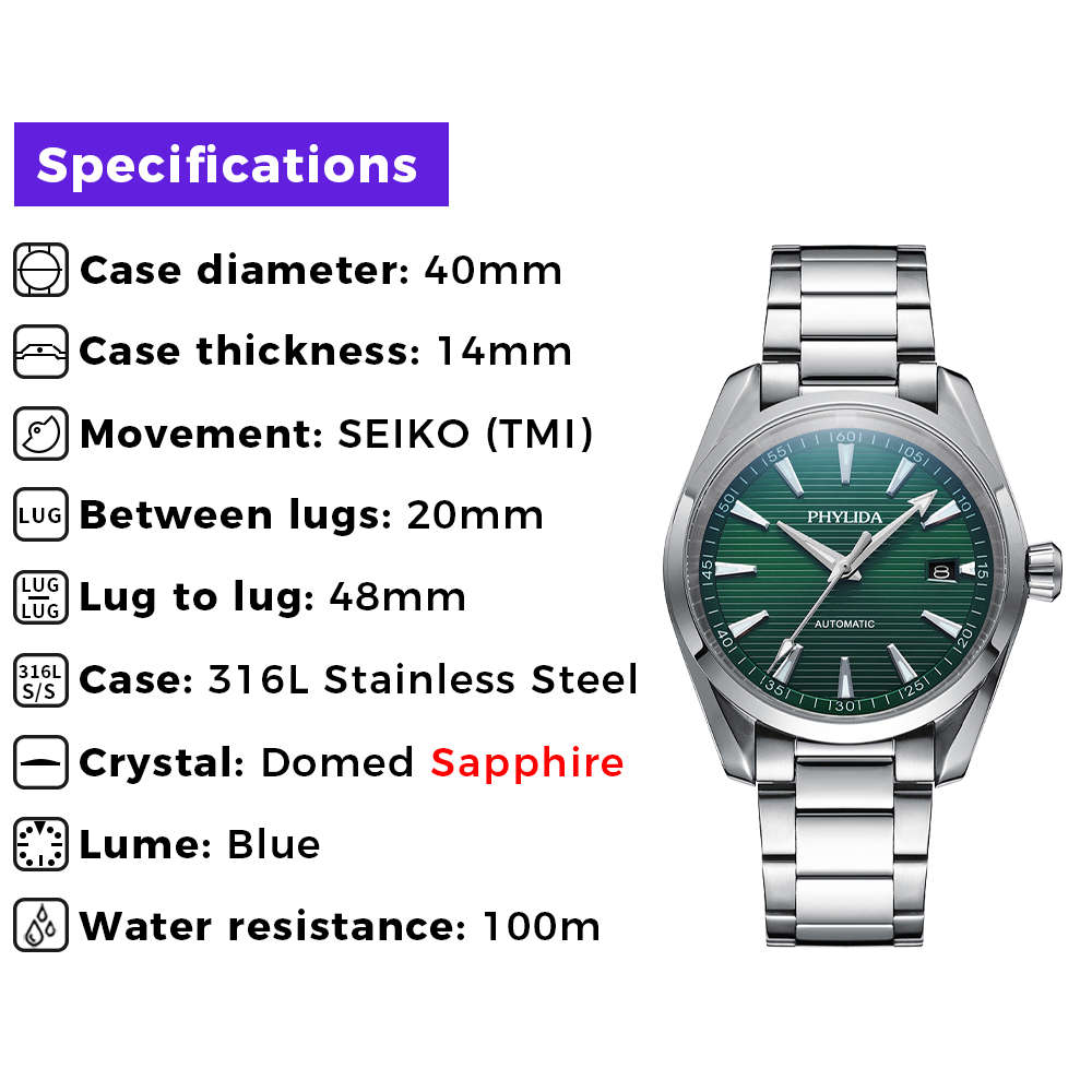 PHYLIDA New Aqua Automatic Wat - Seiko Watch Presage review and price