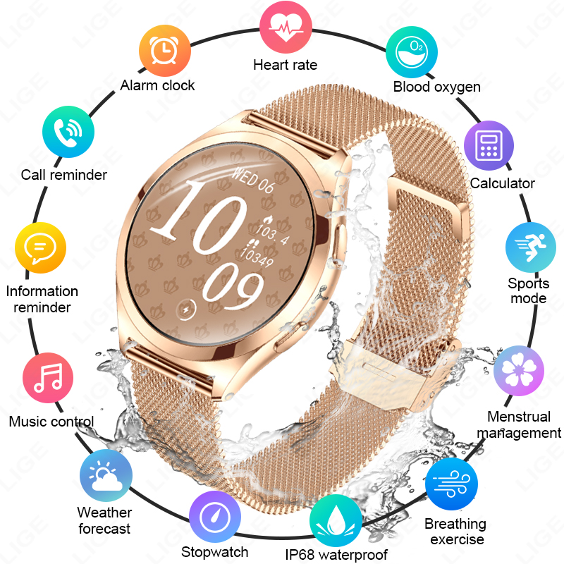 LIGE Luxury Smart Watch For Wo - Compass Watch Luxury review and price