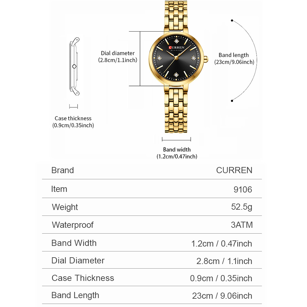 CURREN Ladies Minimalist Thin  - Luxury Watch Gift For Her review and price