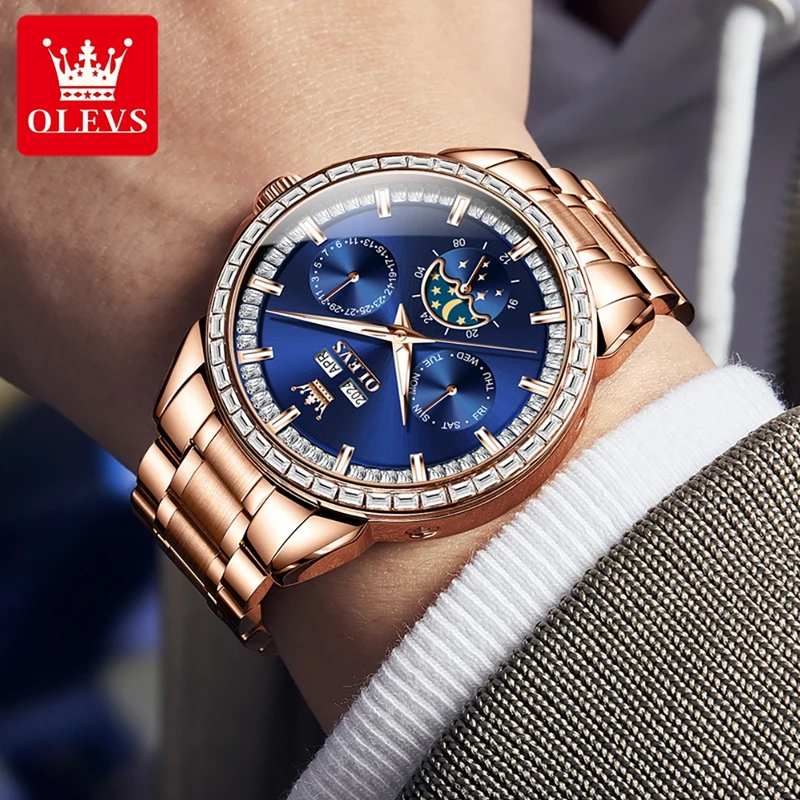 OLEVS 6695 NEW Men's Watches F - Compass Watch Luxury review and price