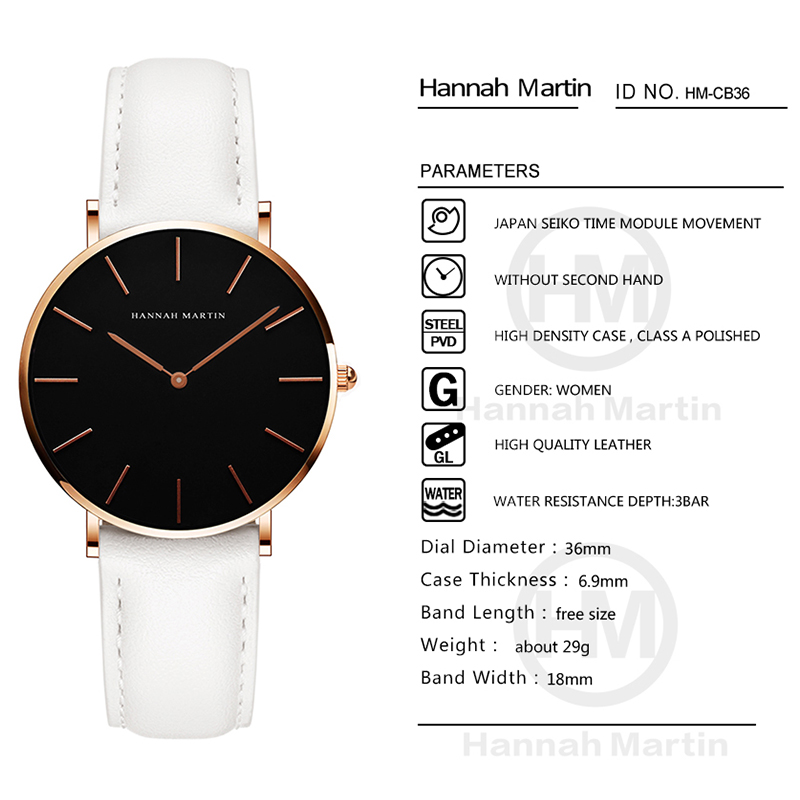 Hannah Martin Hot New Ms Fashi - Luxury Watch Leather Strap review and price