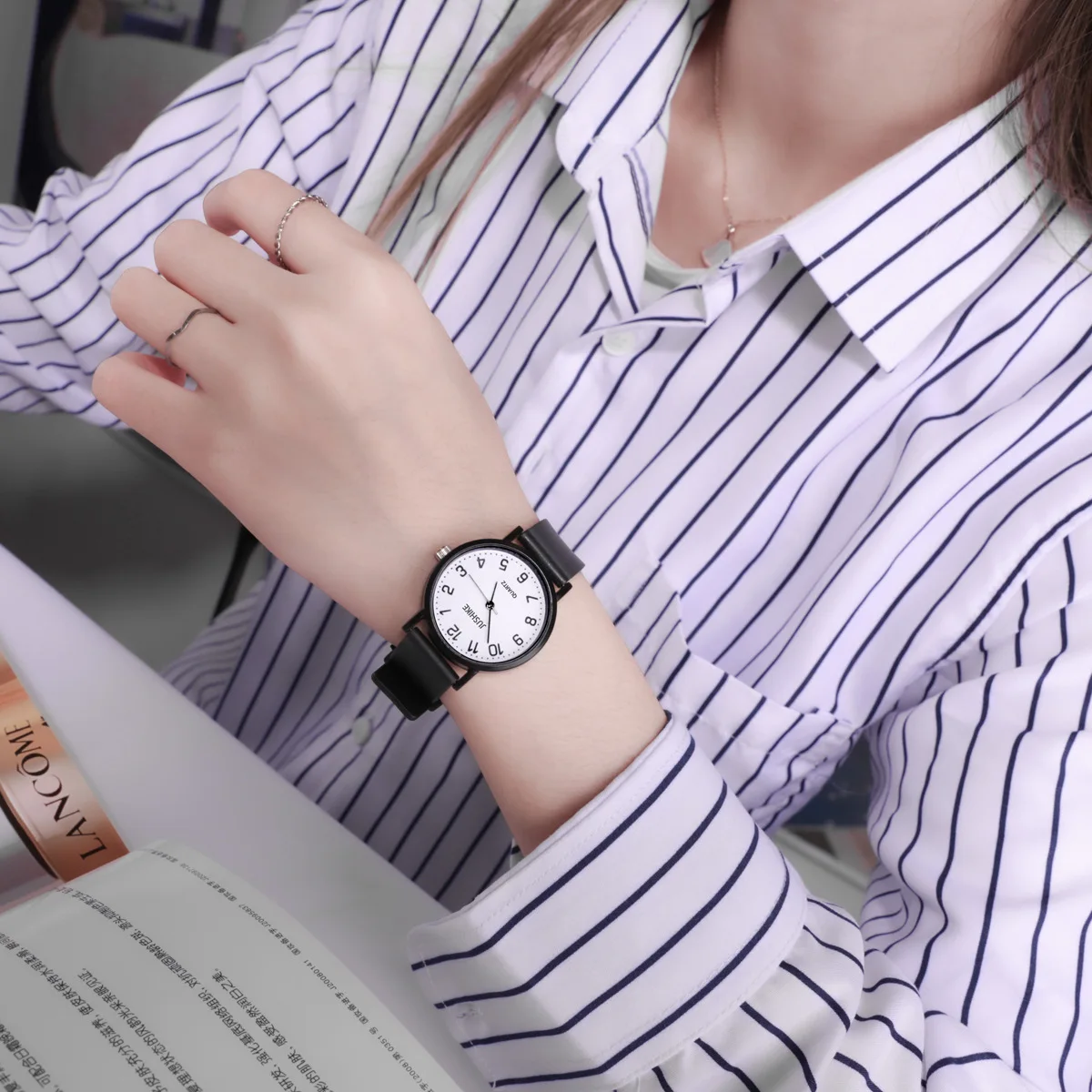 Simple Black Watch Quartz Watc - Luxury Watch Leather Strap review and price